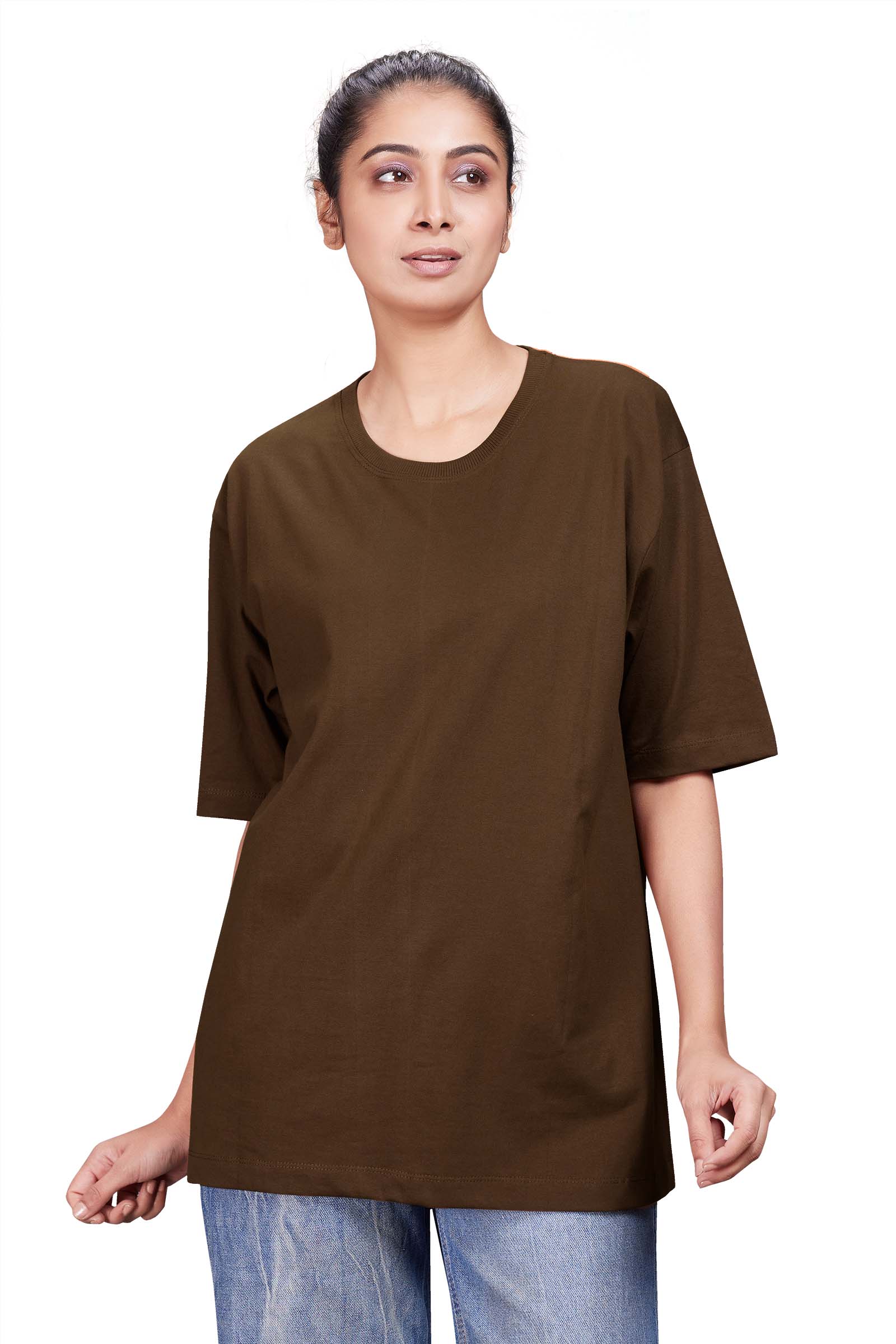 WOMENS SOLID OVERSIZED T-SHIRT