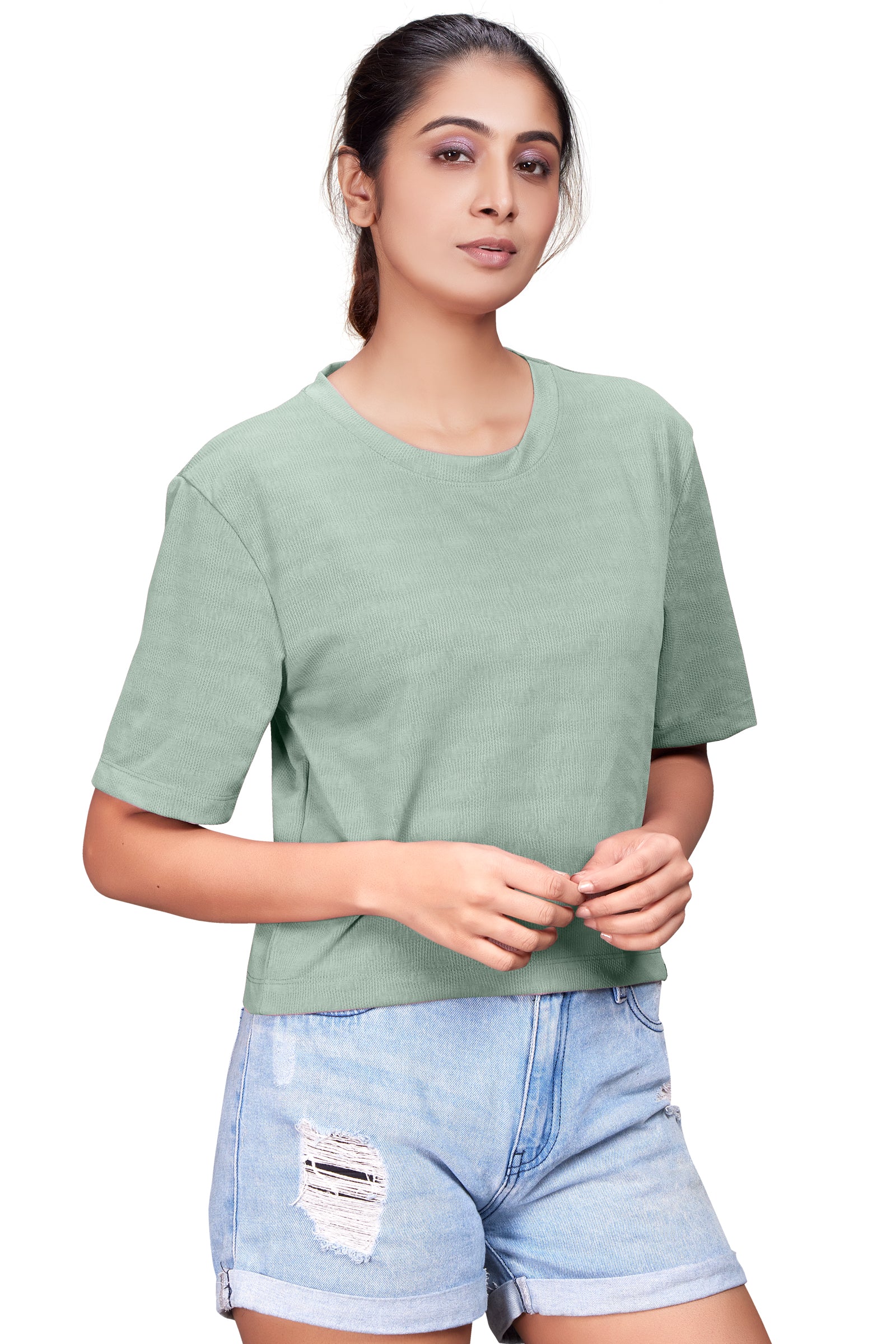 TEXTURED CROP TOP