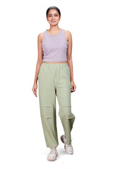 TEXTURED WOMEN RELAXED FIT PANT