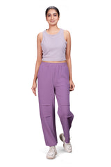 TEXTURED WOMEN RELAXED FIT PANT