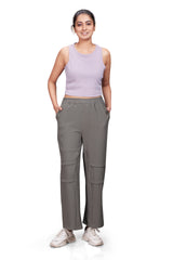 TEXTURED WOMEN RELAXED FIT PANT