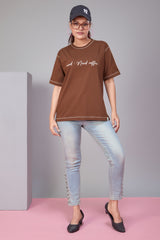 WOMENS TYPOGRAPHY OVERSIZED T-SHIRT