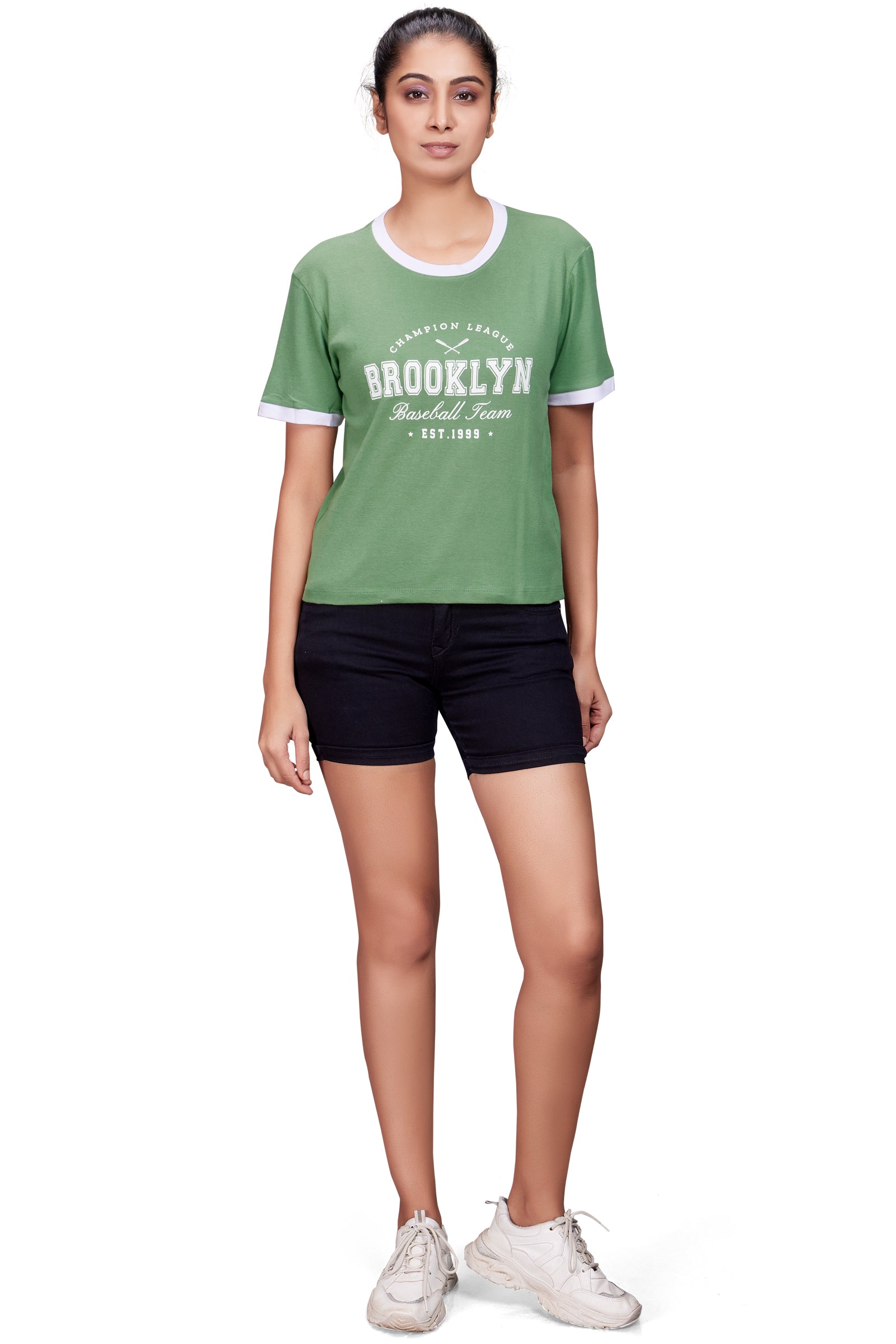 COTTON RIB NECK CROP TOP