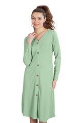 V-Neck Full Sleeves Dress