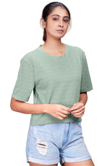 TEXTURED CROP TOP