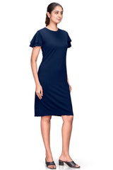 TEXTURED KNEE LENGTH BODYCON DRESS