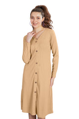 V-Neck Full Sleeves Dress