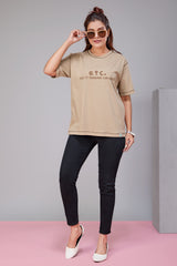 WOMENS TYPOGRAPHY OVERSIZED T-SHIRT
