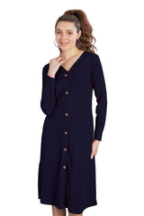 V-Neck Full Sleeves Dress