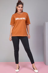 WOMENS TYPOGRAPHY OVERSIZED T-SHIRT