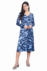 Tie & Dye A-line Midi Dress