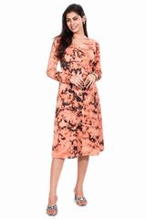 Tie & Dye A-line Midi Dress