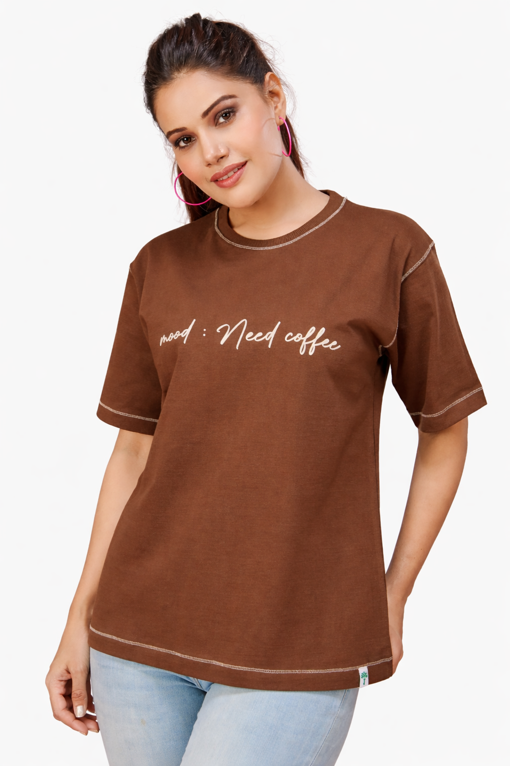 WOMENS TYPOGRAPHY OVERSIZED T-SHIRT