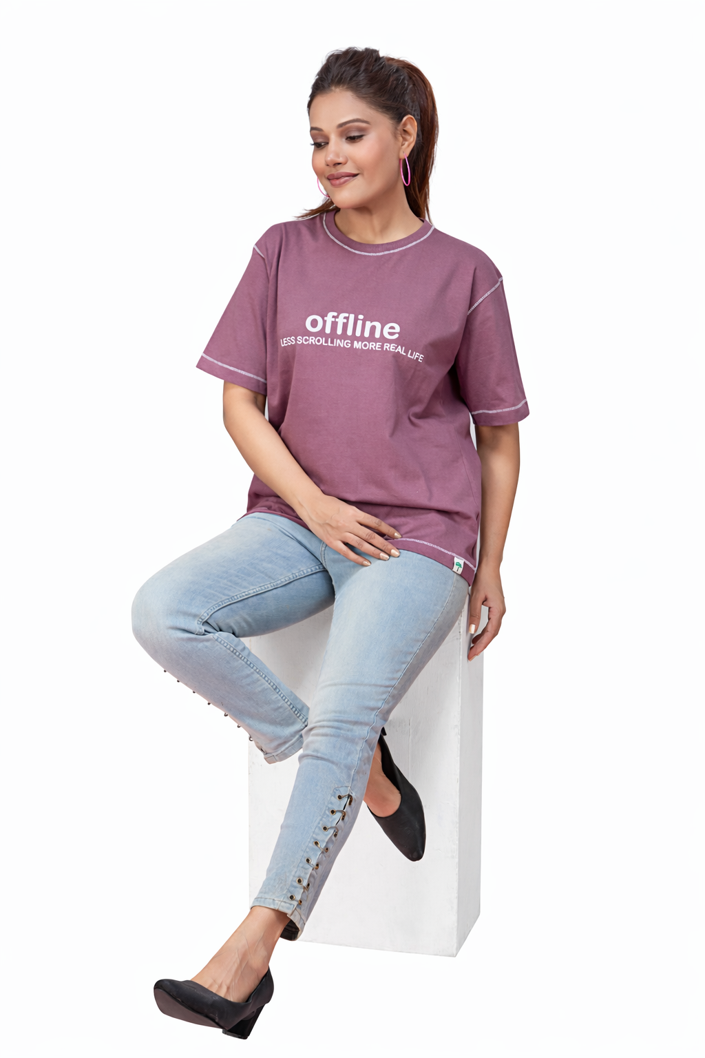 トップス S26 Main Story Oversized Tee Plum Kitten SS26 Main Story トップス S26 Main Story Oversized Tee Plum Kitten SS26 Main Story