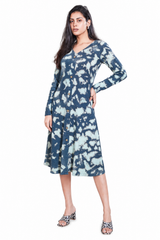 Tie & Dye A-line Midi Dress