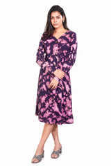 Tie & Dye A-line Midi Dress