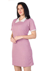 COLLARED MINI BODYCON DRESS