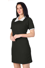 COLLARED MINI BODYCON DRESS